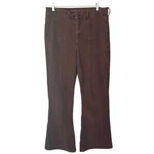 American Eagle Women's Corduroy Super High Rise Flare Size 14 Pants